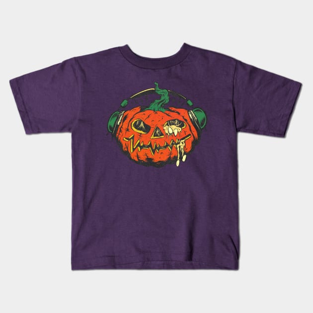 Track-O-Lantern Kids T-Shirt by halloween_shindig